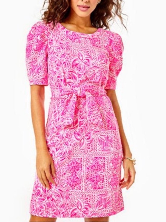 Lilly Pulitzer Dresses & Skirts - Lilly Pulitzer Harriet Piñata Pink New Blooms On The Block Dress Sz M
